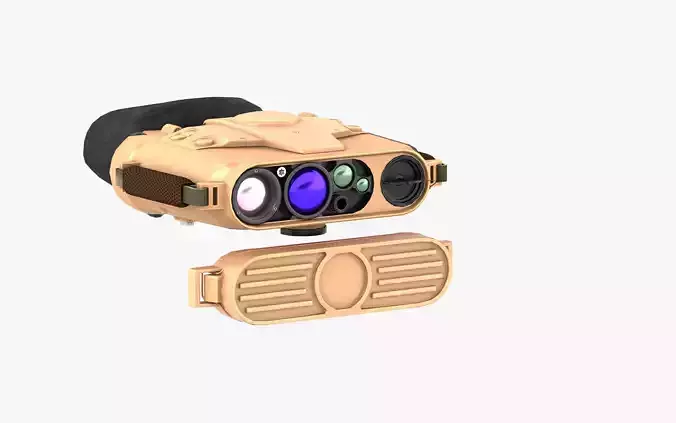 MILITARY Game Ready 3D Night vision infrared binoculars Googles Low-poly 3D model