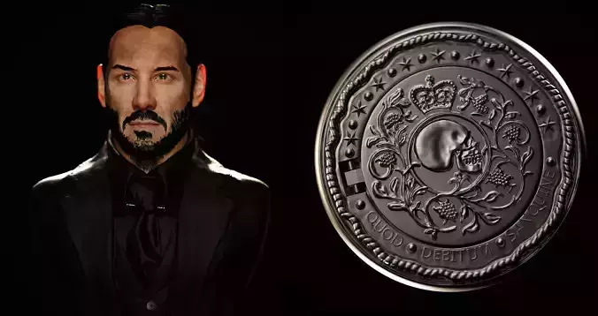John Wick Statue bust and Blood Marker Bundle  3D print model