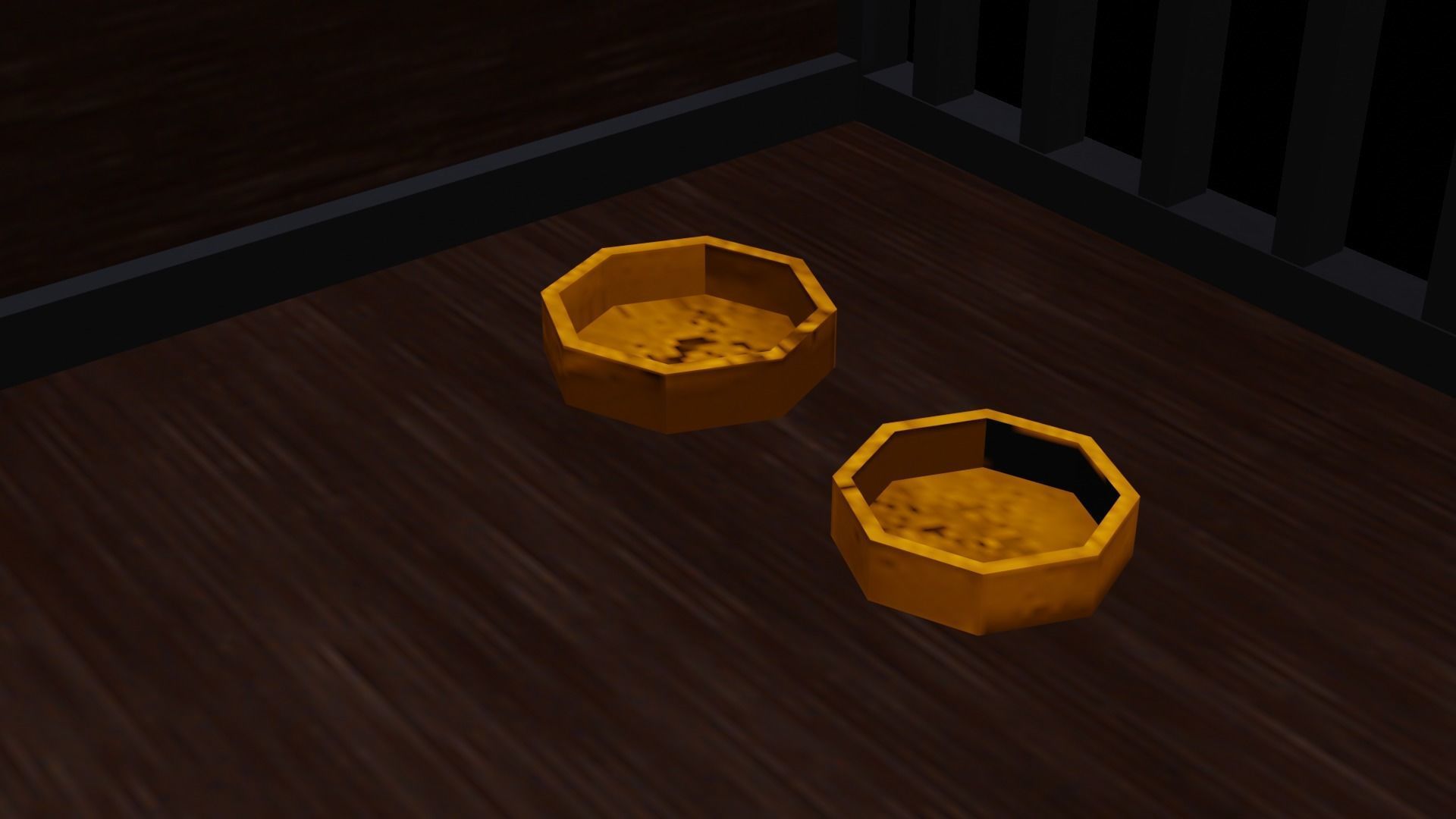 Dog house and 3 dogs low poly pack Low-poly 3D model_6