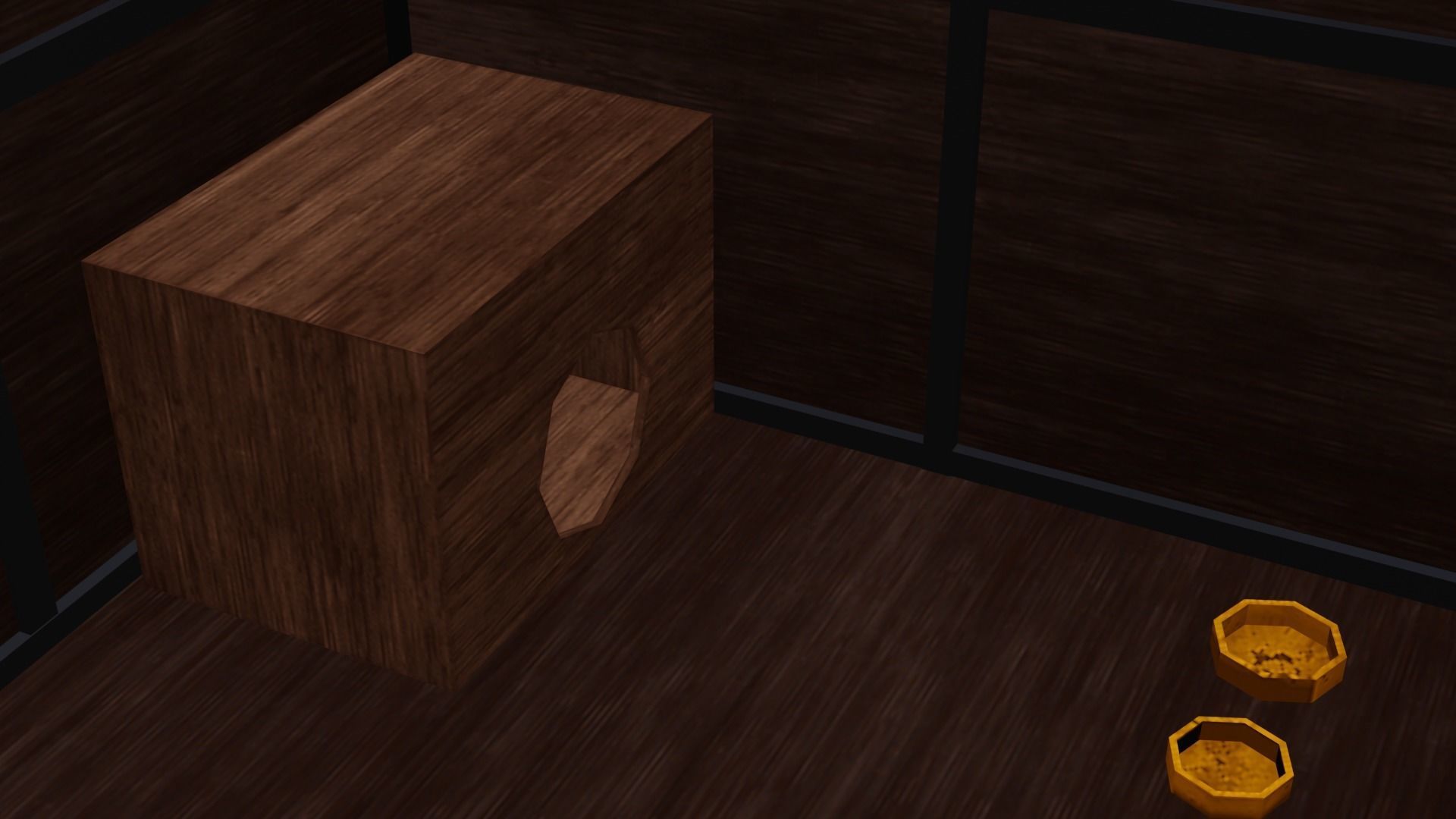 Dog house and 3 dogs low poly pack Low-poly 3D model_7
