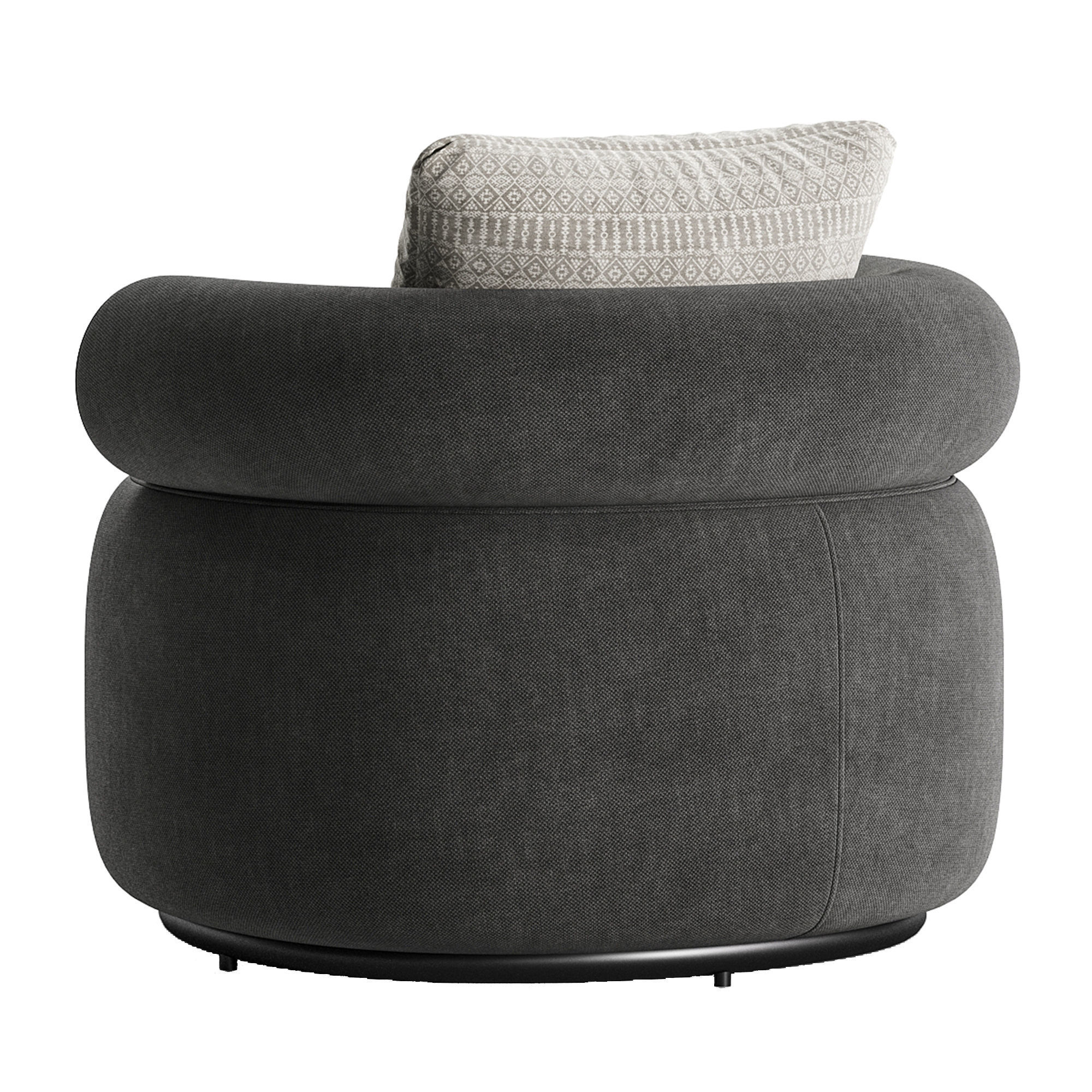 Huggy Swivel Armchair 3D model_12