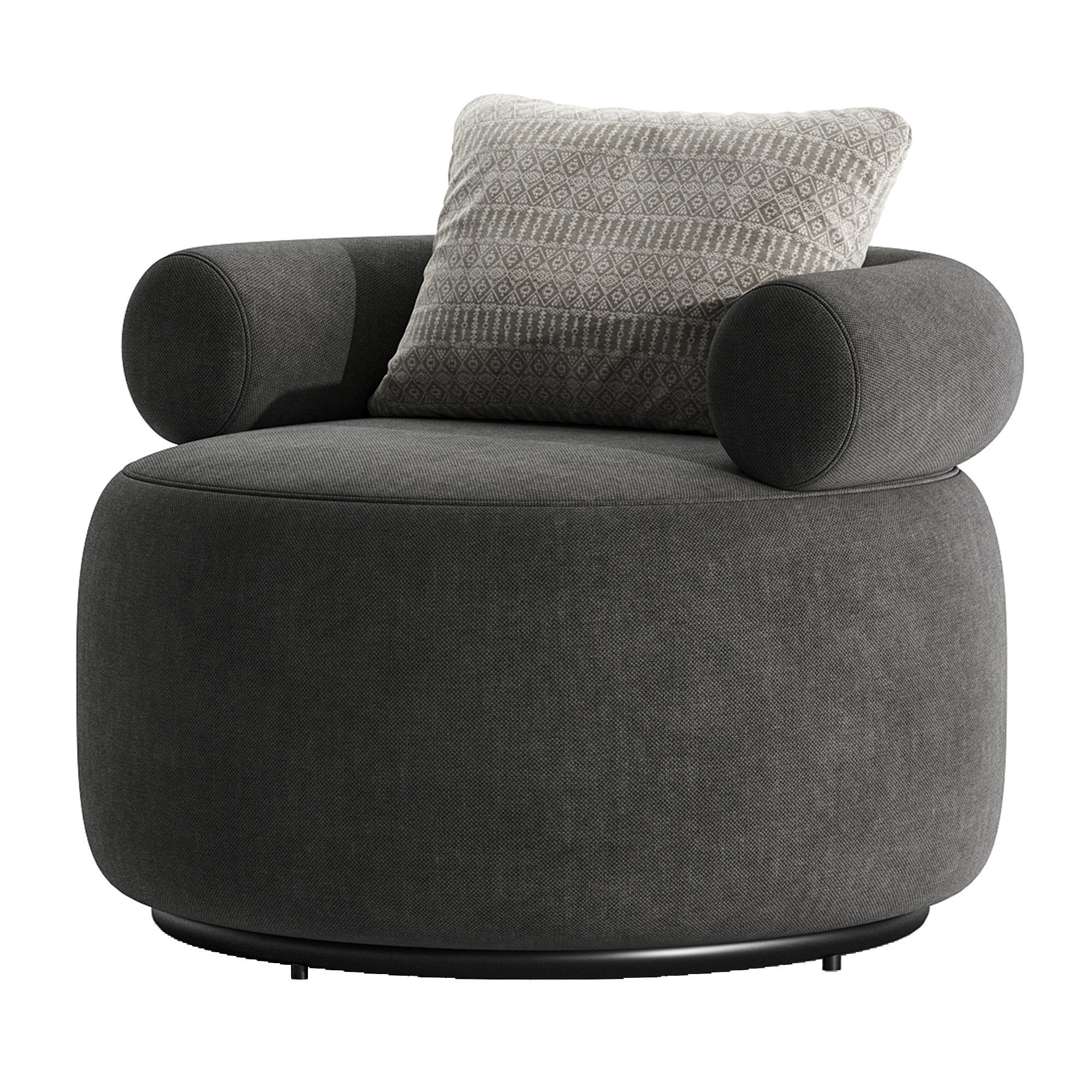 Huggy Swivel Armchair 3D model_4