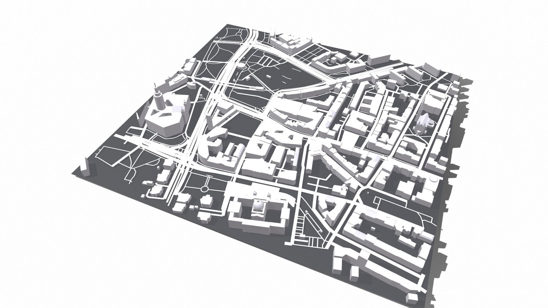 Cityscape Leipzig Germany fragment city 3D model_5