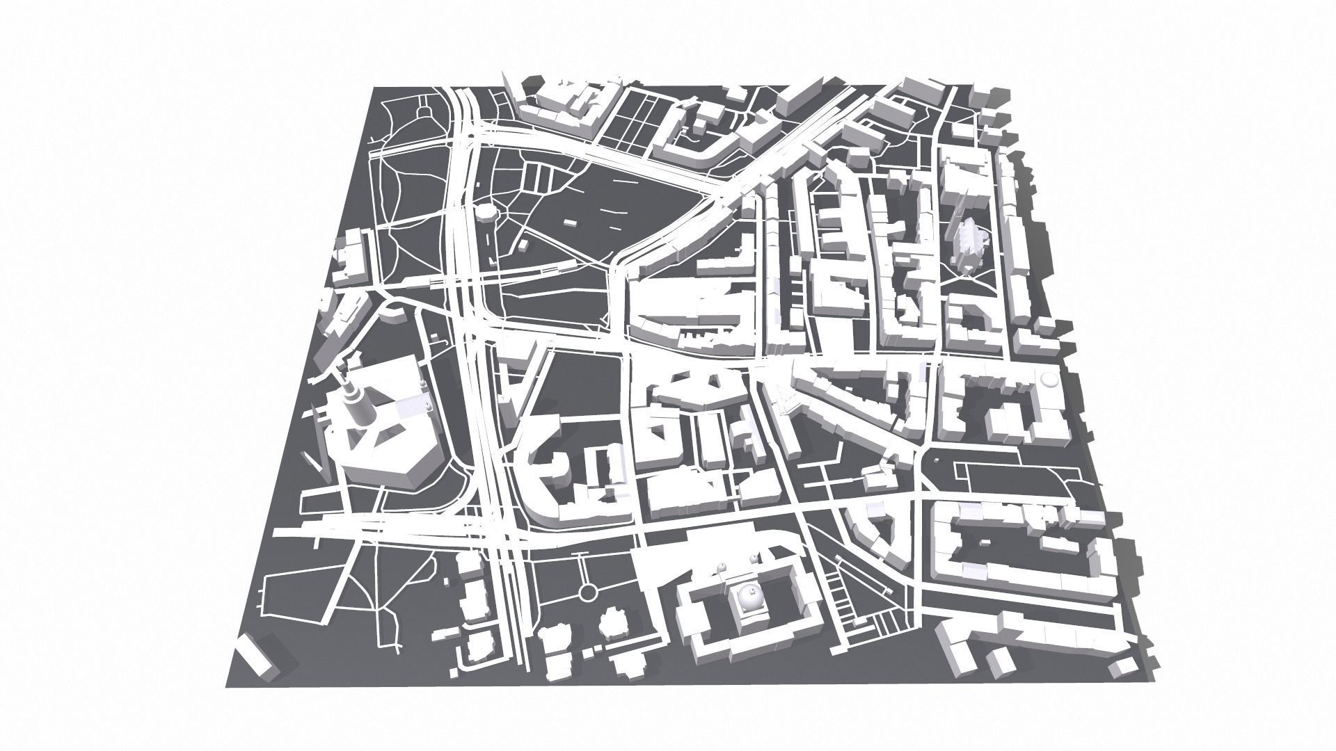 Cityscape Leipzig Germany fragment city 3D model_3