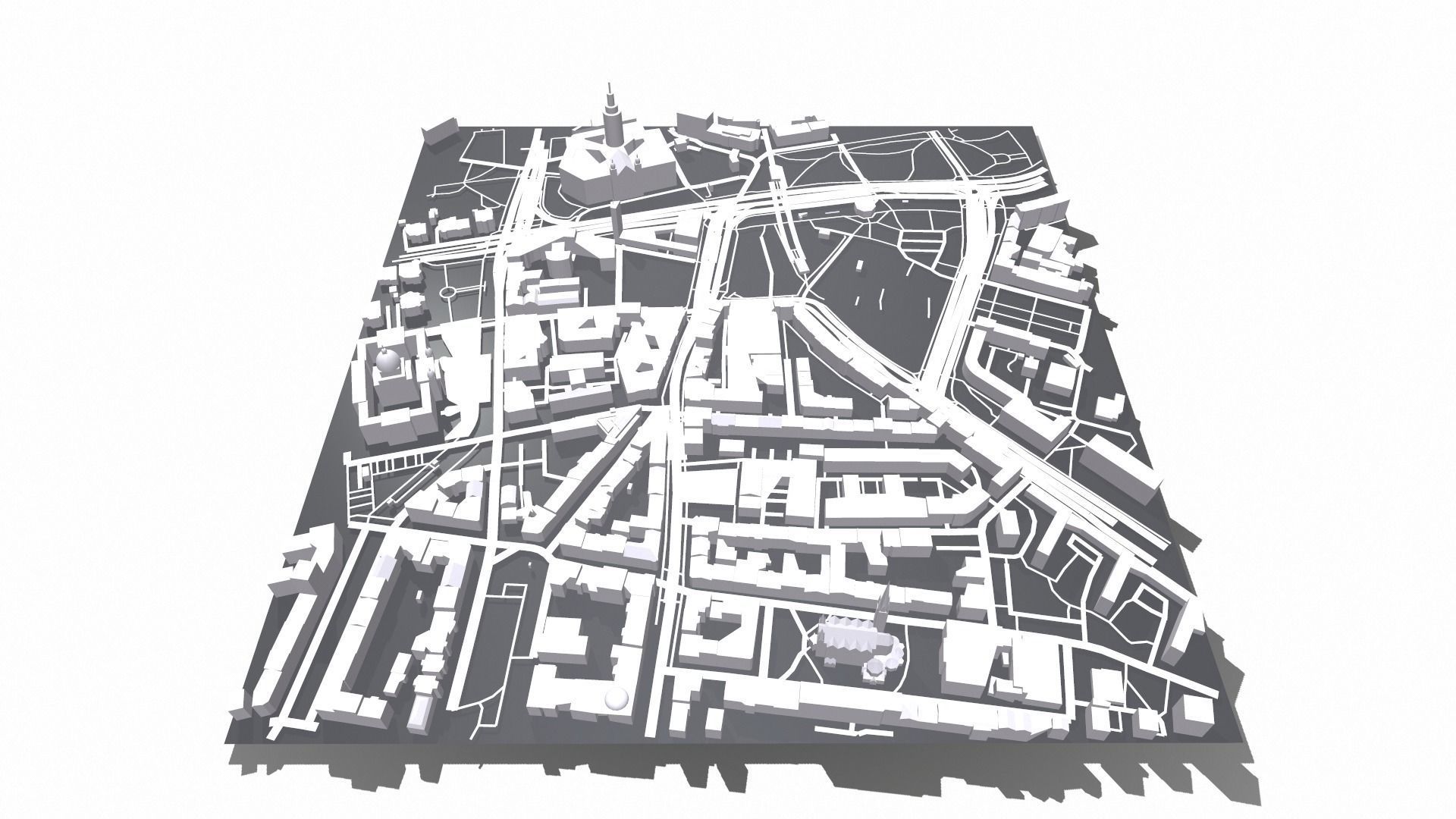 Cityscape Leipzig Germany fragment city 3D model_11