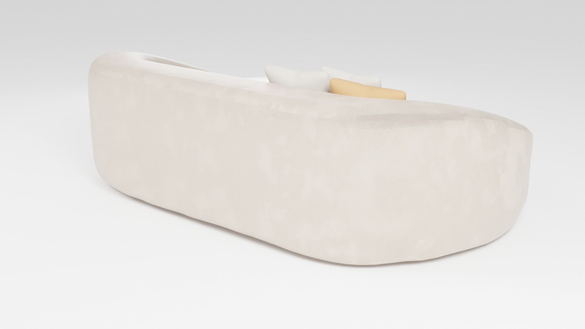 Soft sofa made of quality velvet 3D model_2