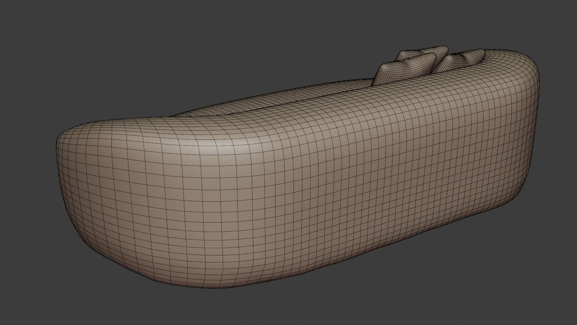 Soft sofa made of quality velvet 3D model_7