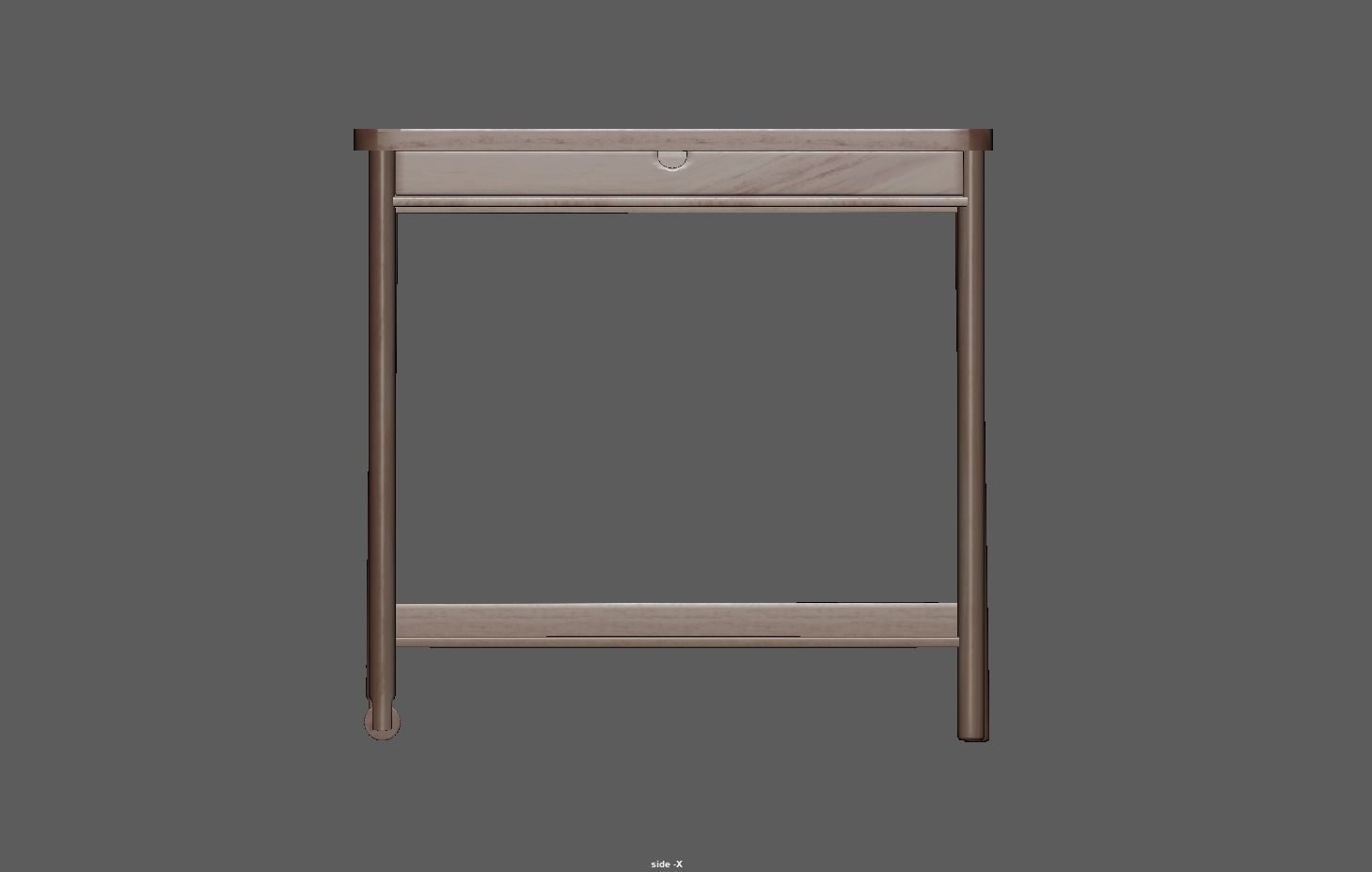 Computer Table - Computer Desk Low-poly 3D model_16