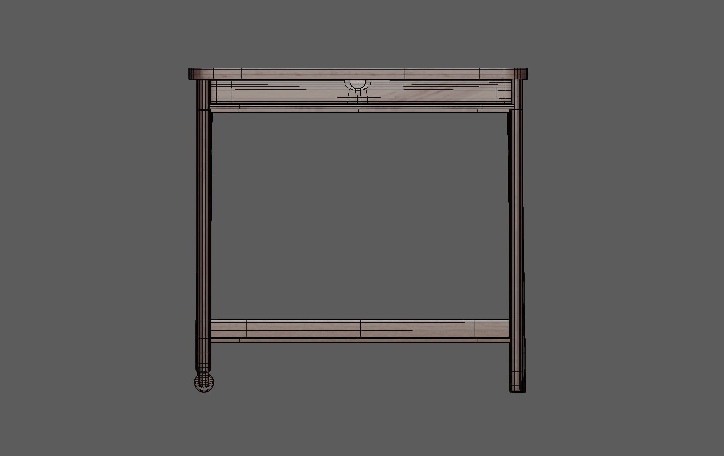 Computer Table - Computer Desk Low-poly 3D model_17