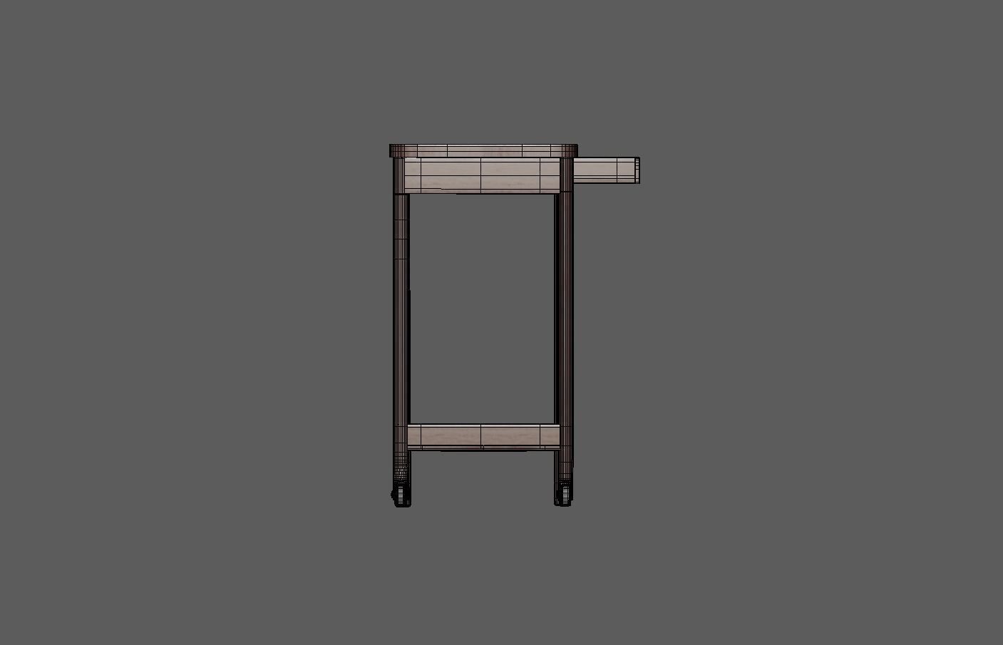 Computer Table - Computer Desk Low-poly 3D model_14