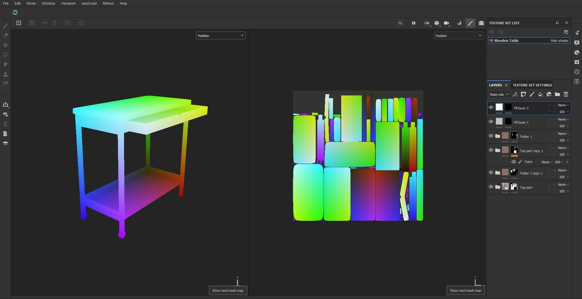 Computer Table - Computer Desk Low-poly 3D model_24