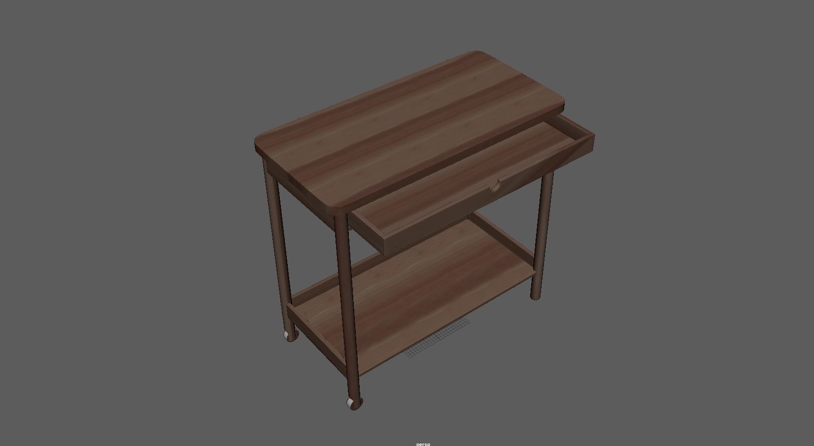 Computer Table - Computer Desk Low-poly 3D model_6