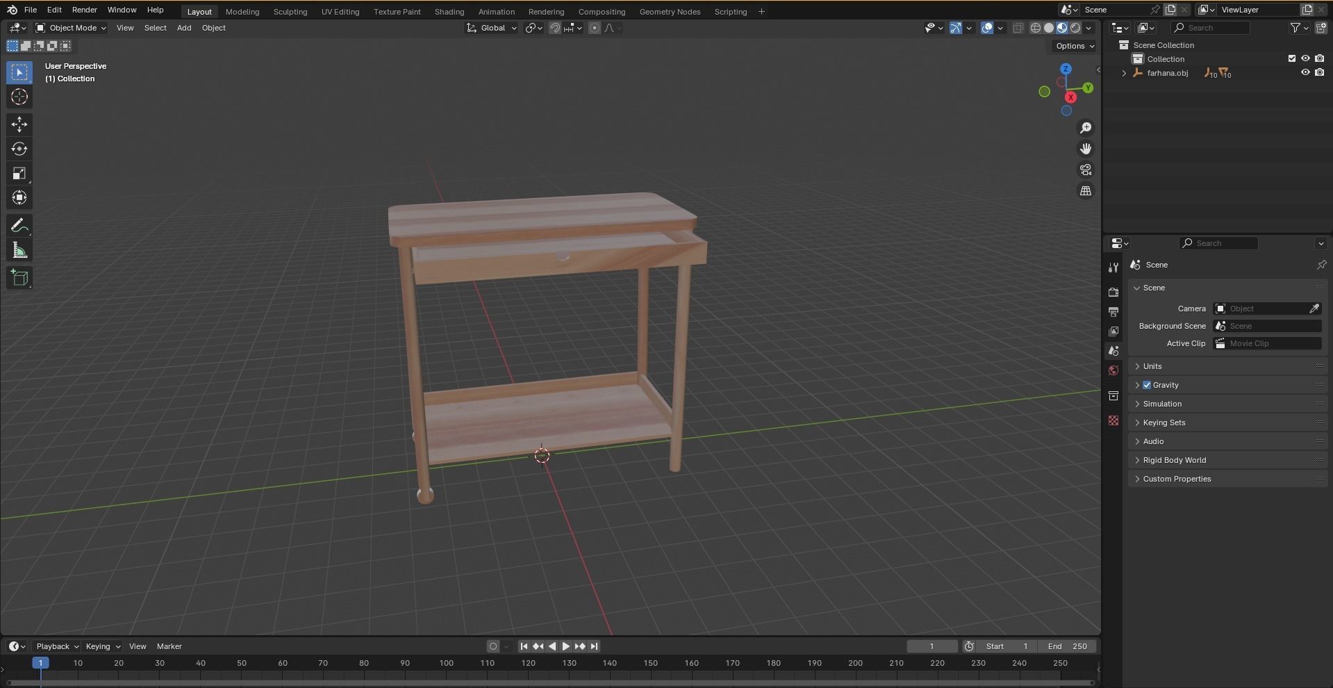 Computer Table - Computer Desk Low-poly 3D model_26