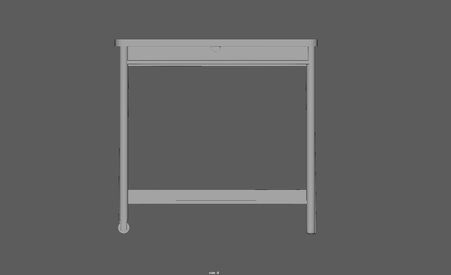 Computer Table - Computer Desk Low-poly 3D model_15