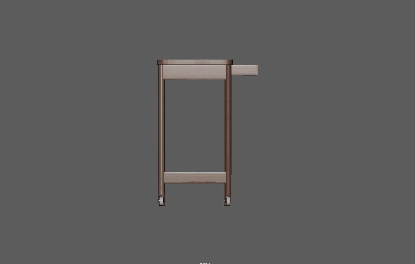 Computer Table - Computer Desk Low-poly 3D model_13