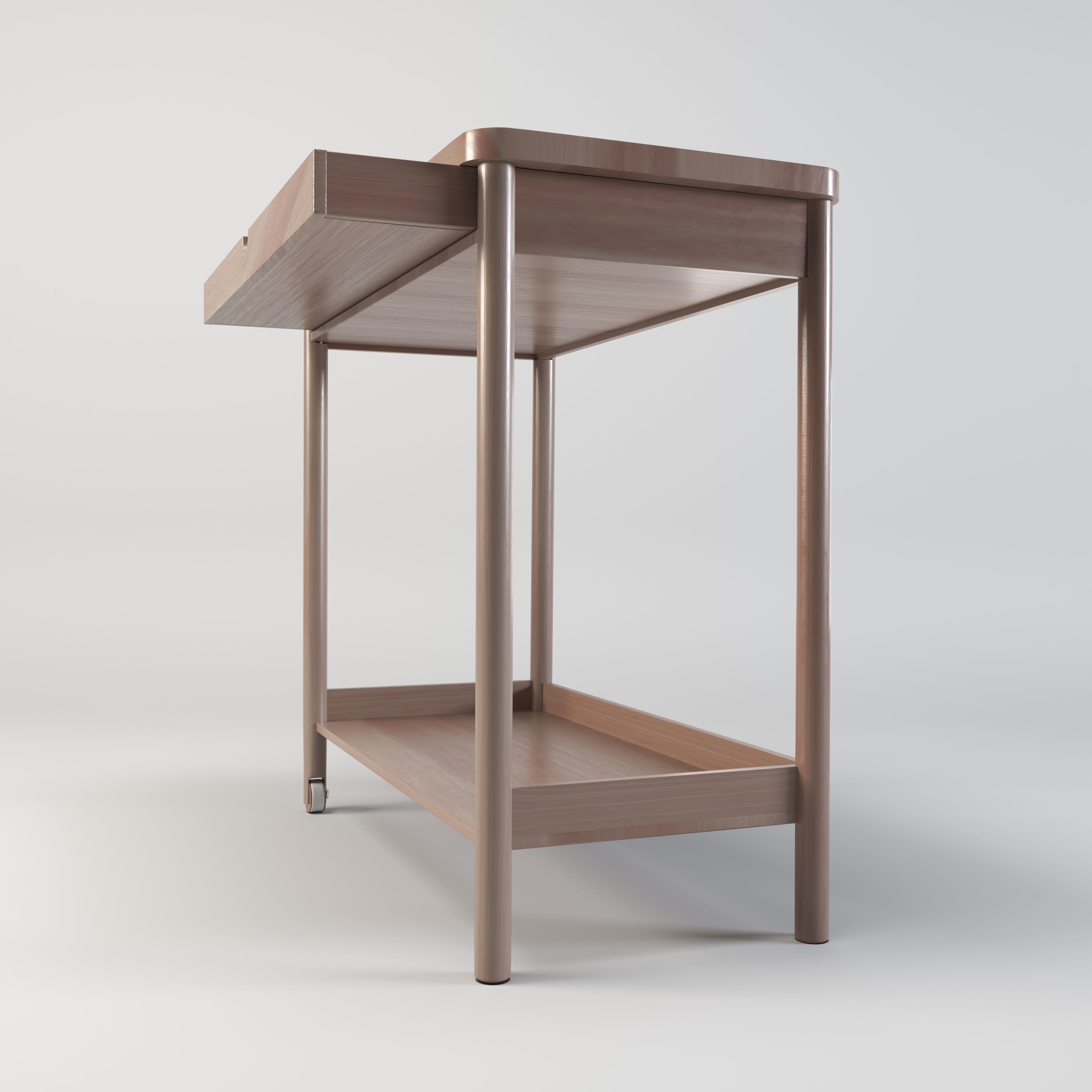 Computer Table - Computer Desk Low-poly 3D model_4