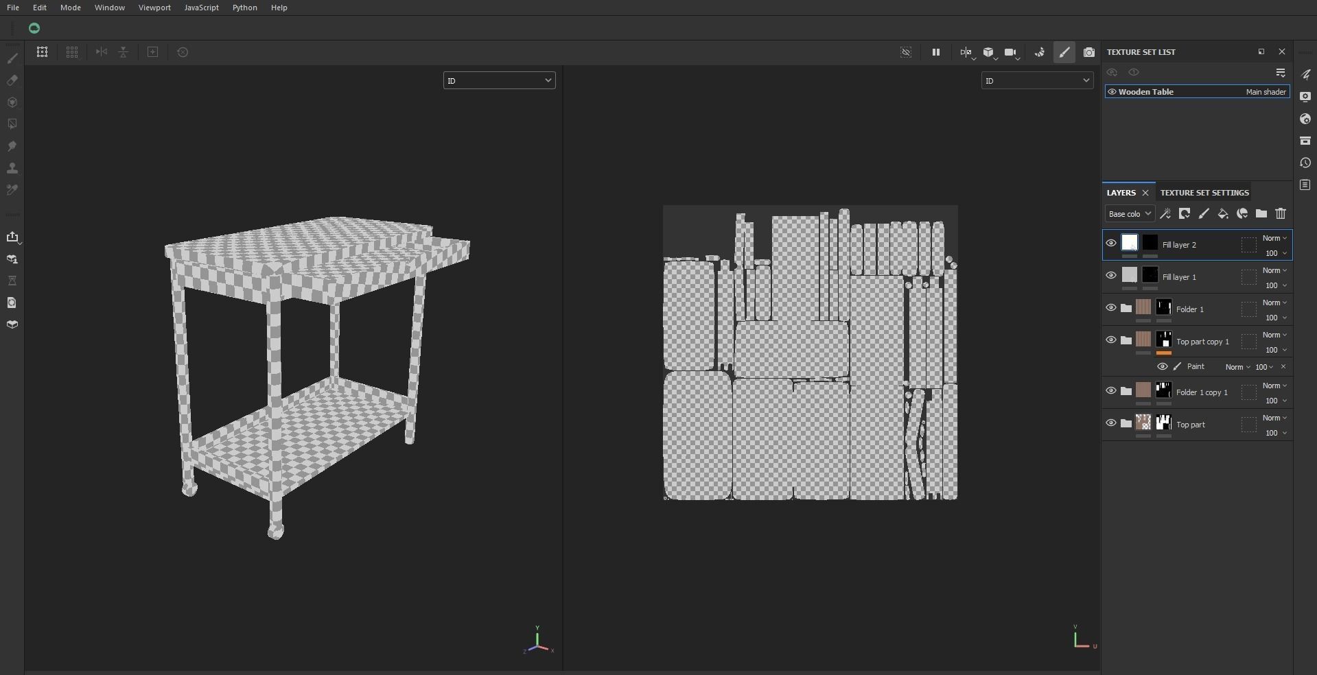 Computer Table - Computer Desk Low-poly 3D model_21