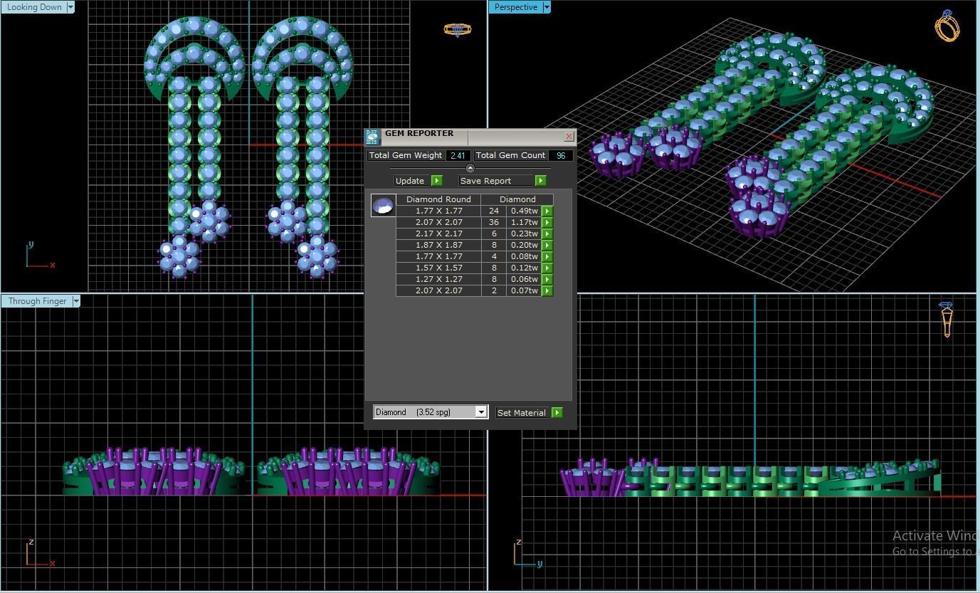 Earring 3D print model_1