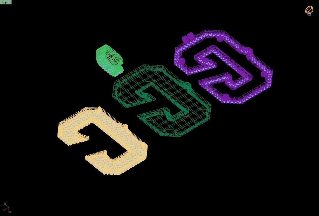 Custom Initial C Letter Diamond Pendant A to Z Alphabet Necklace 3D print model_12