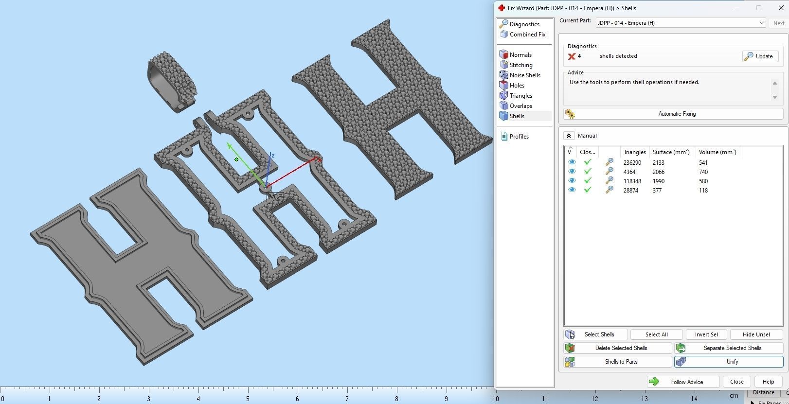 Custom Initial H Letter Diamond Pendant A to Z Alphabet Necklace 3D print model_17