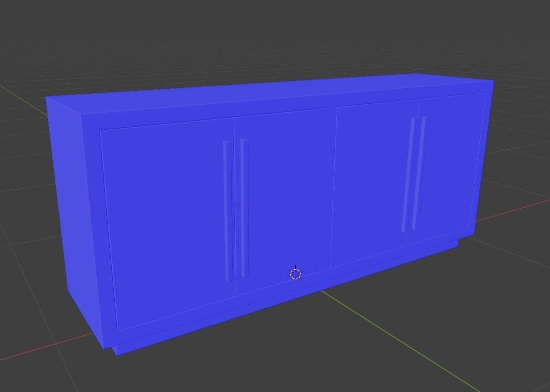 Camden Sideboard Brushed Brass 3D model_2