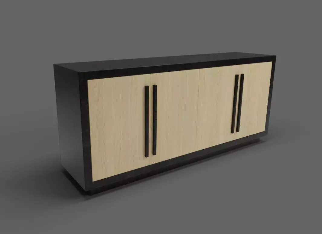 Camden Sideboard Brushed Brass 3D model_0