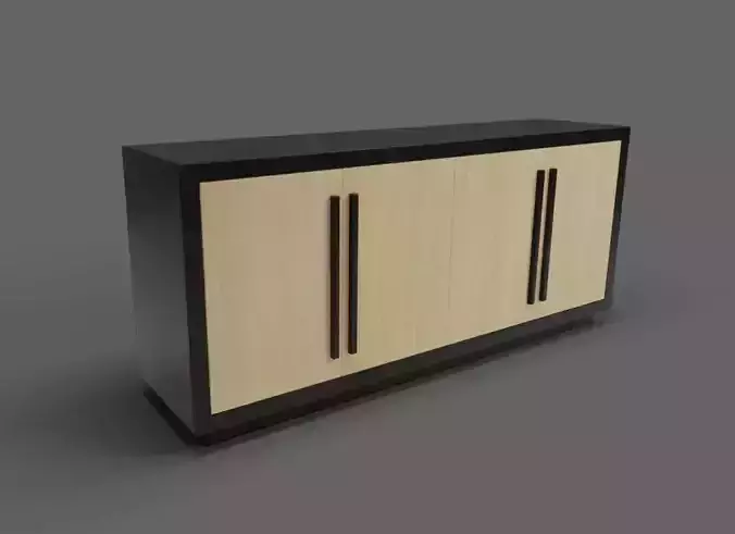 Camden Sideboard Brushed Brass 3D model