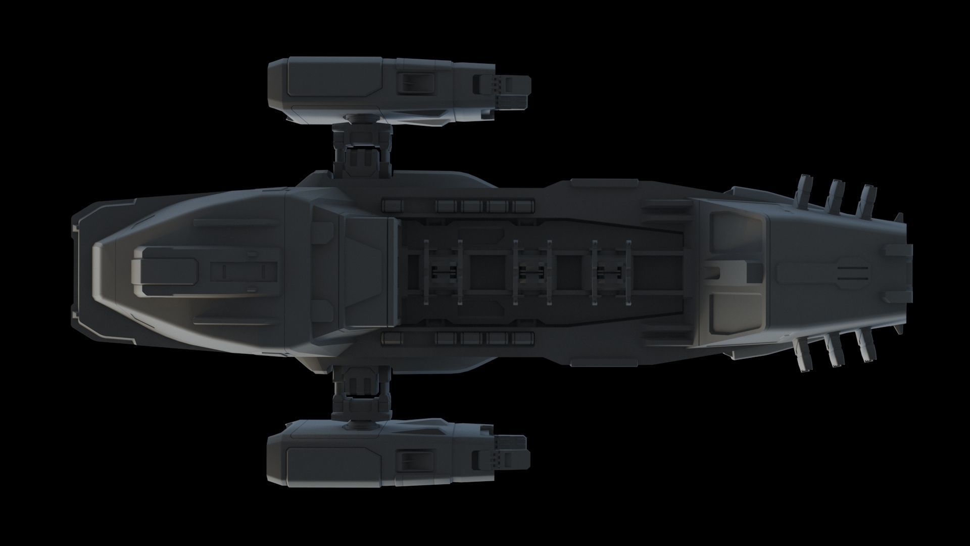 Sci-Fi Cargo Ship 3D model_6