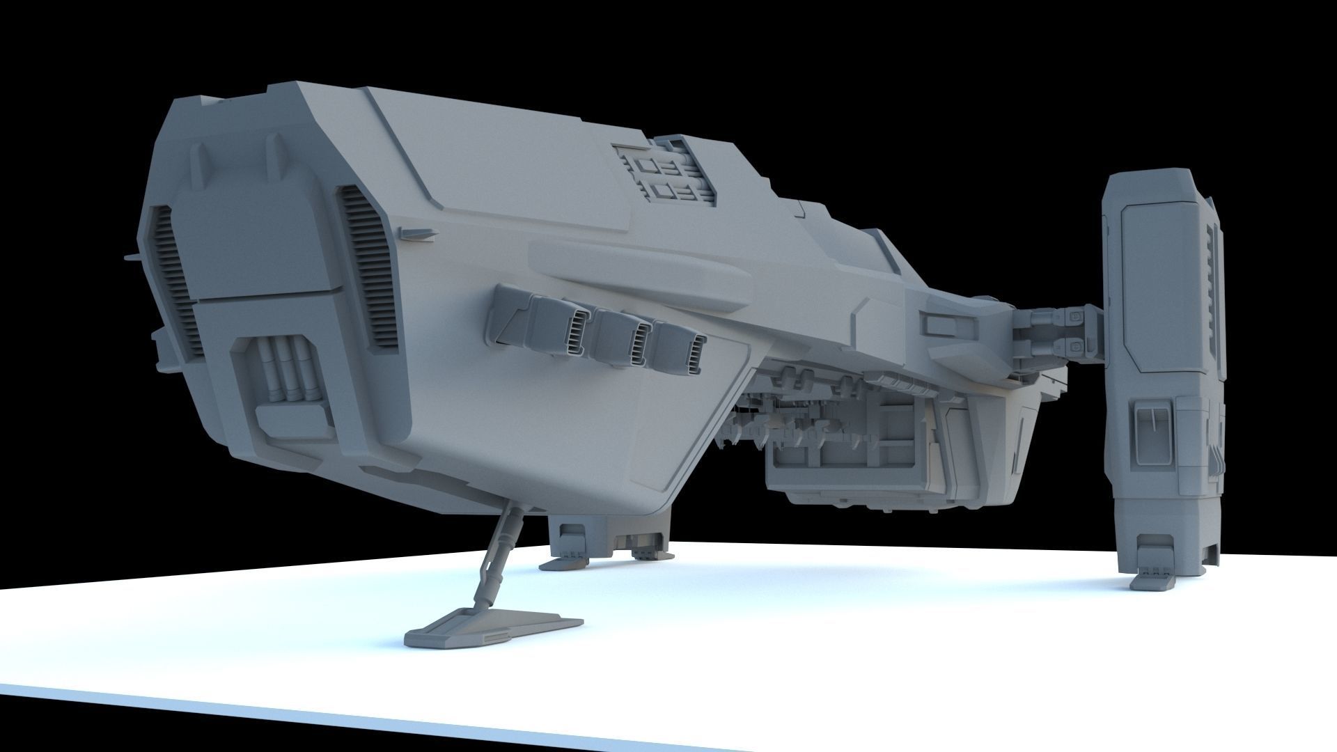 Sci-Fi Cargo Ship 3D model_18