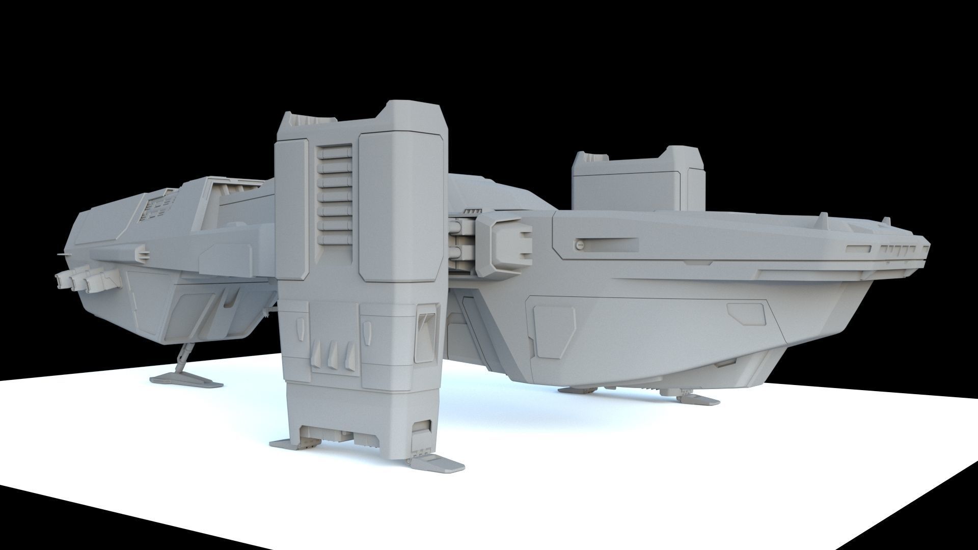 Sci-Fi Cargo Ship 3D model_17