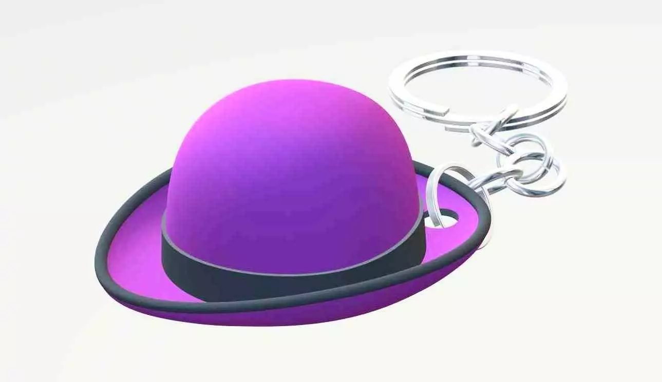 Bowler Hat Key Chain 3D print model