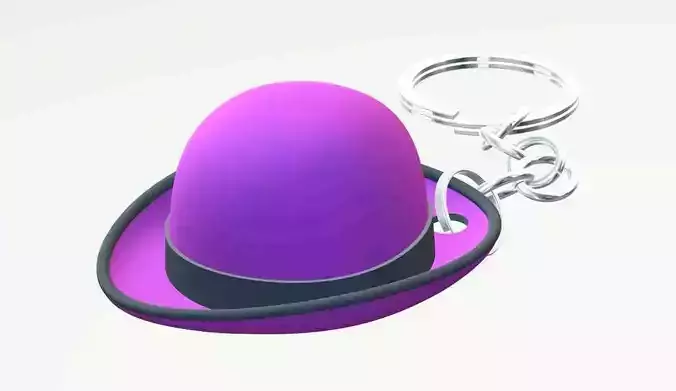 Bowler Hat Key Chain 3D print model
