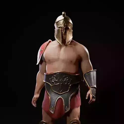 spartan warrior full rigged 3d model 3D model