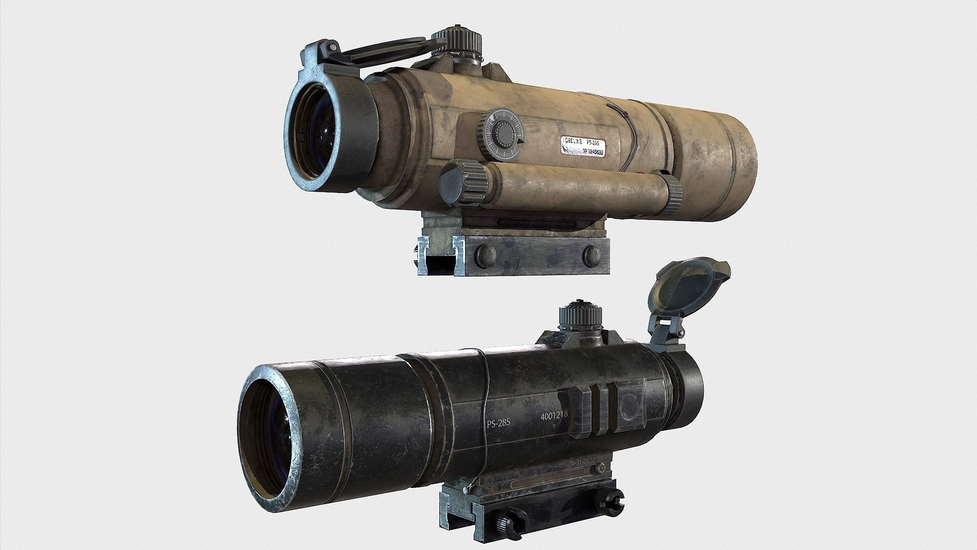 Optical Scope 6 Low-poly 3D model_2