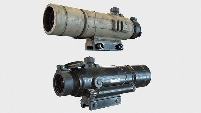 Optical Scope 6 Low-poly 3D model