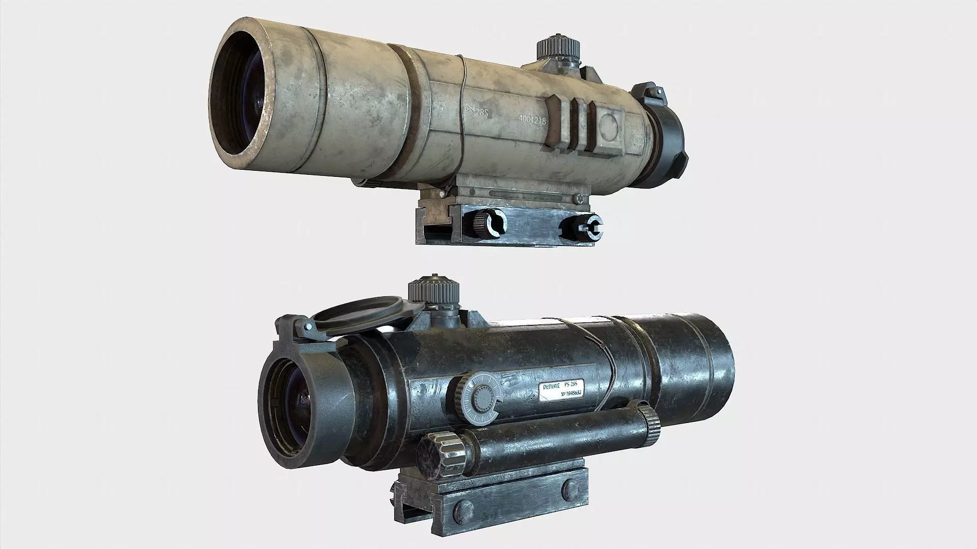 Optical Scope 6 Low-poly 3D model_0