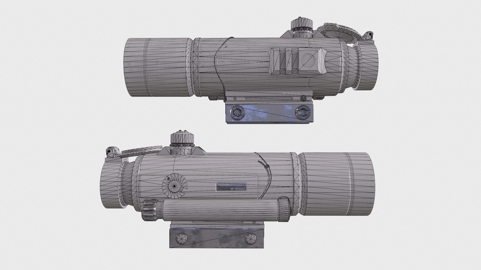 Optical Scope 6 Low-poly 3D model_10