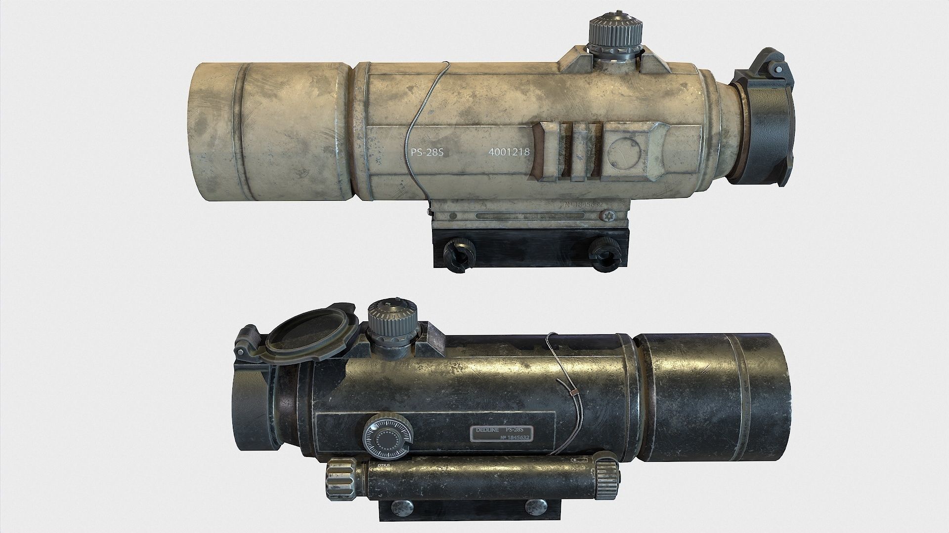 Optical Scope 6 Low-poly 3D model_1
