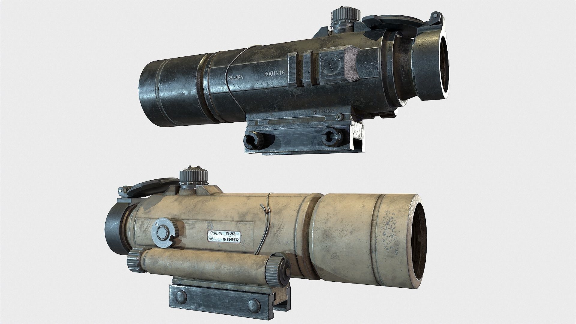 Optical Scope 6 Low-poly 3D model_6