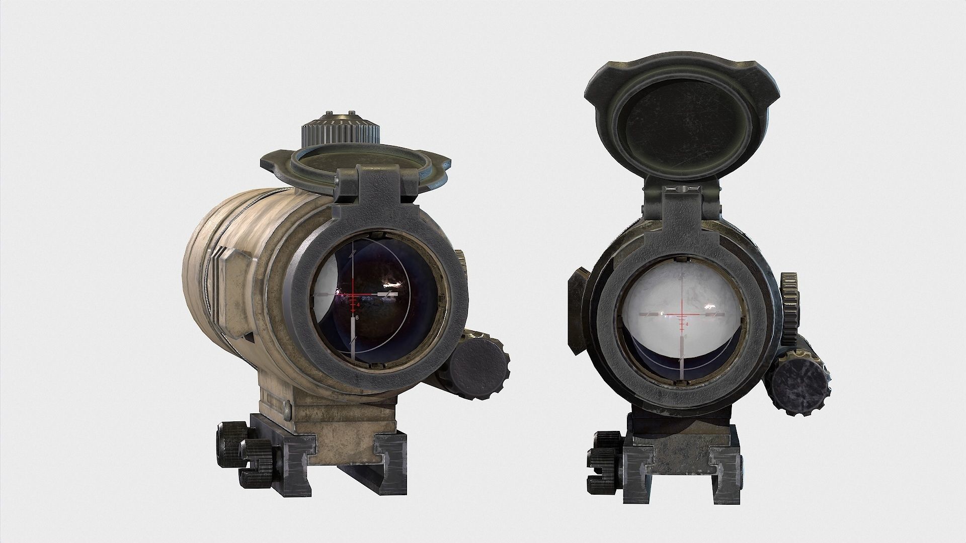 Optical Scope 6 Low-poly 3D model_3