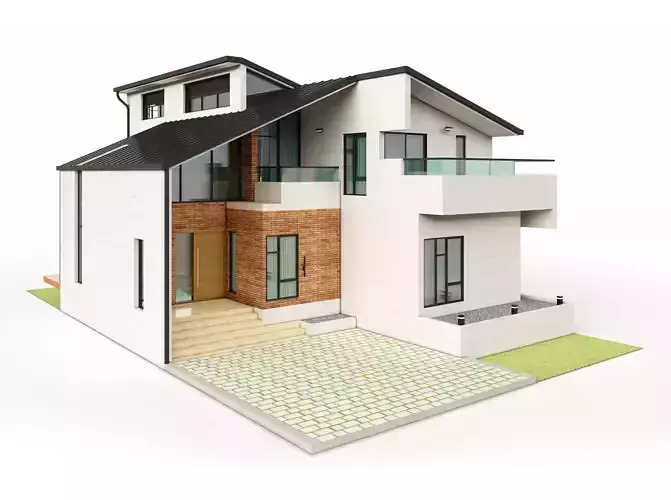 Duplex House-2 3D model