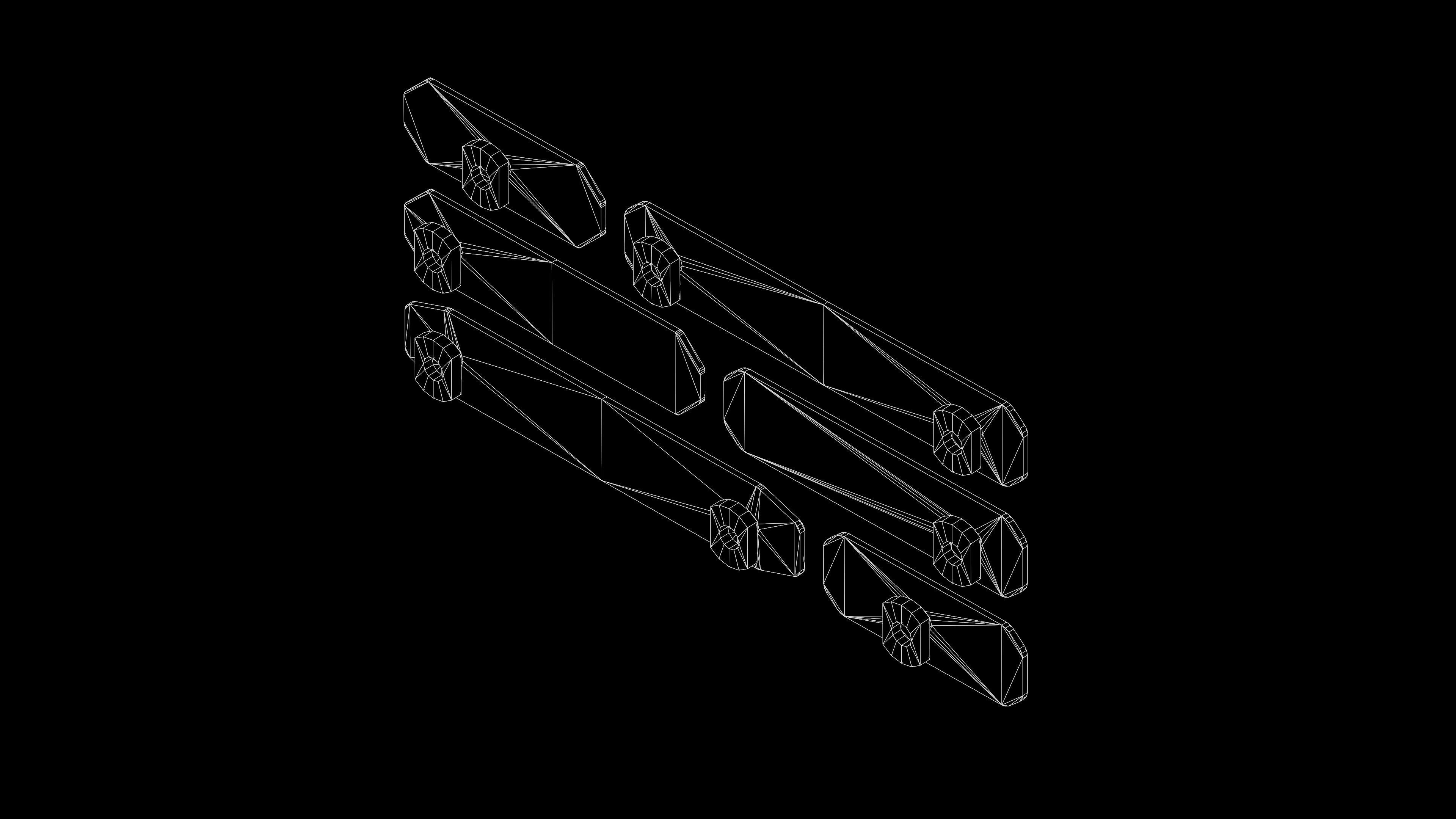 RailScales M-LOK Railcovers Low-poly 3D model_15