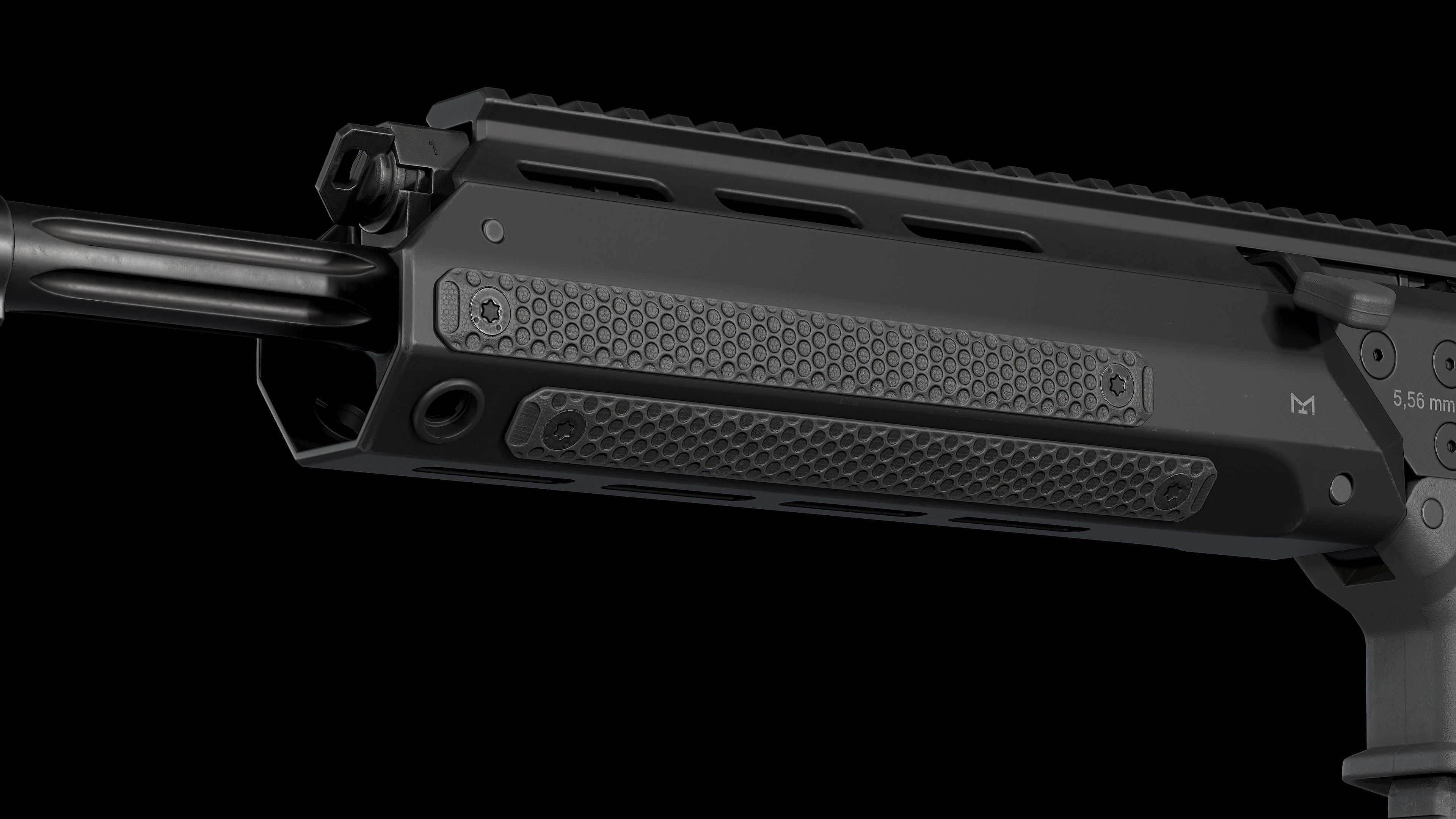 RailScales M-LOK Railcovers Low-poly 3D model_11