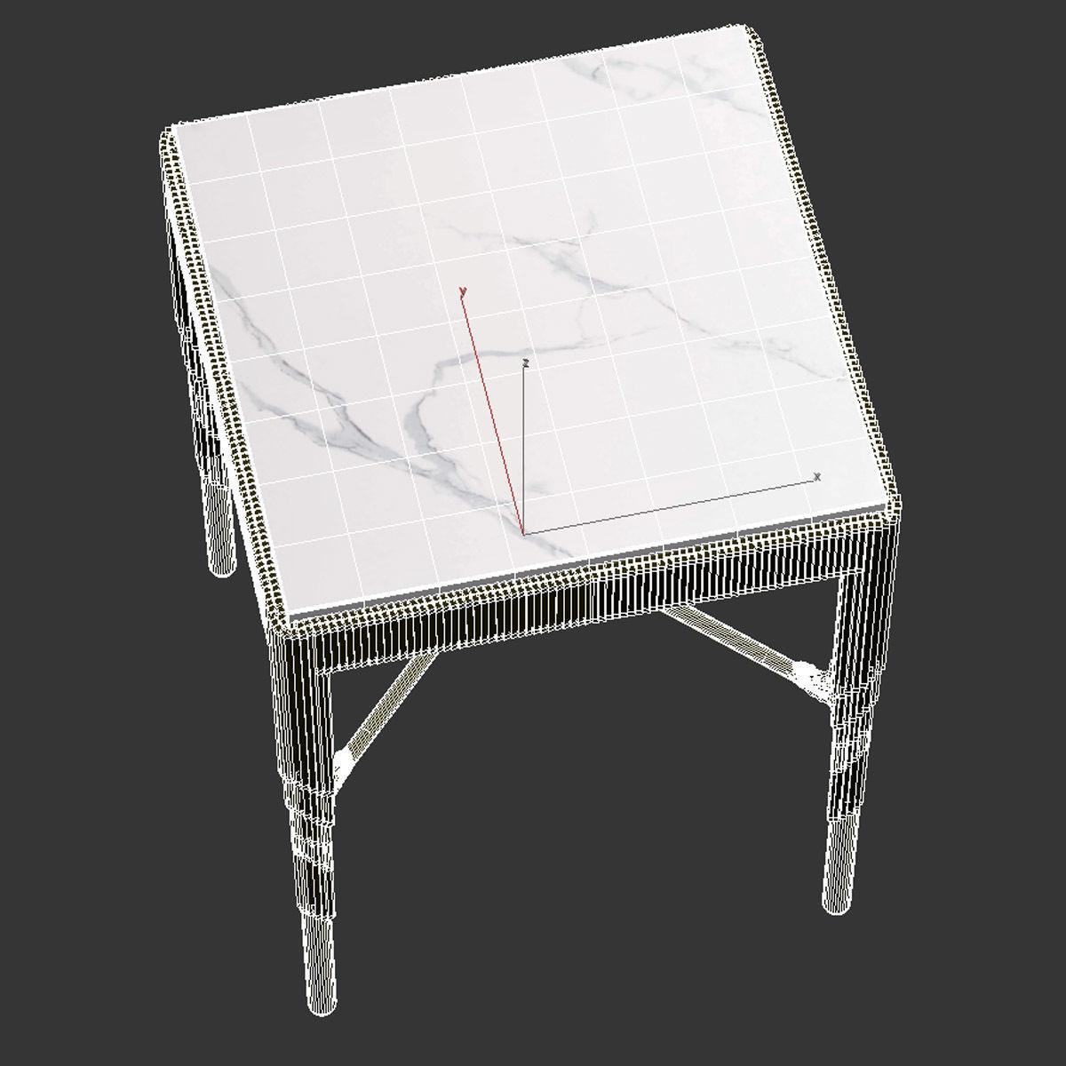 Art Deco bronze side coffee table  classic  3D model_7