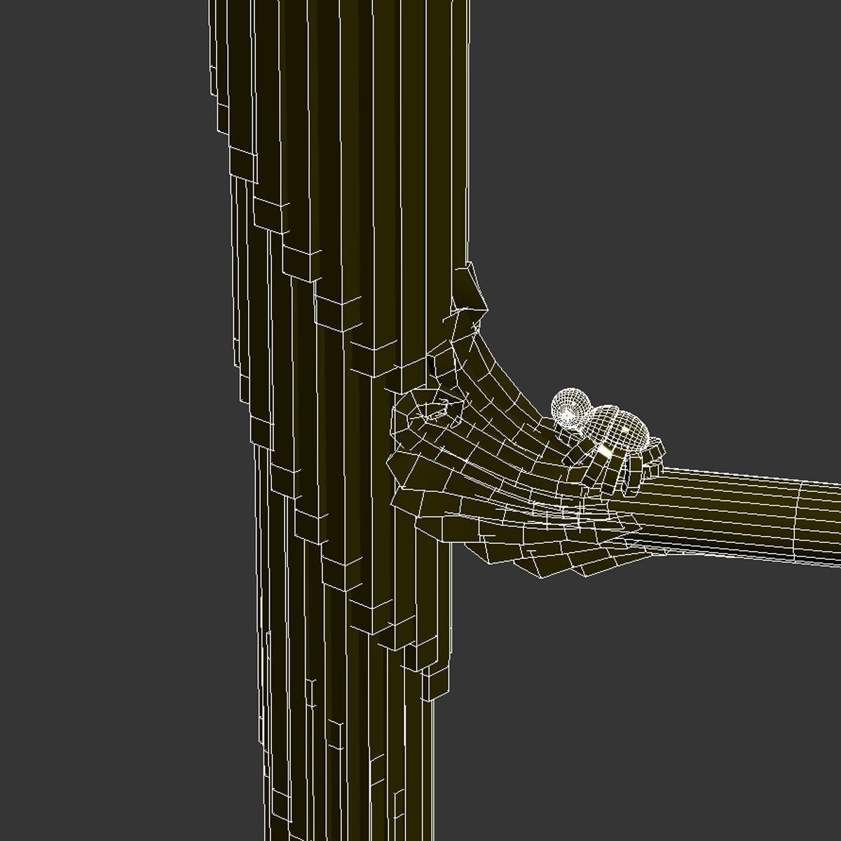 Art Deco bronze side coffee table  classic  3D model_8