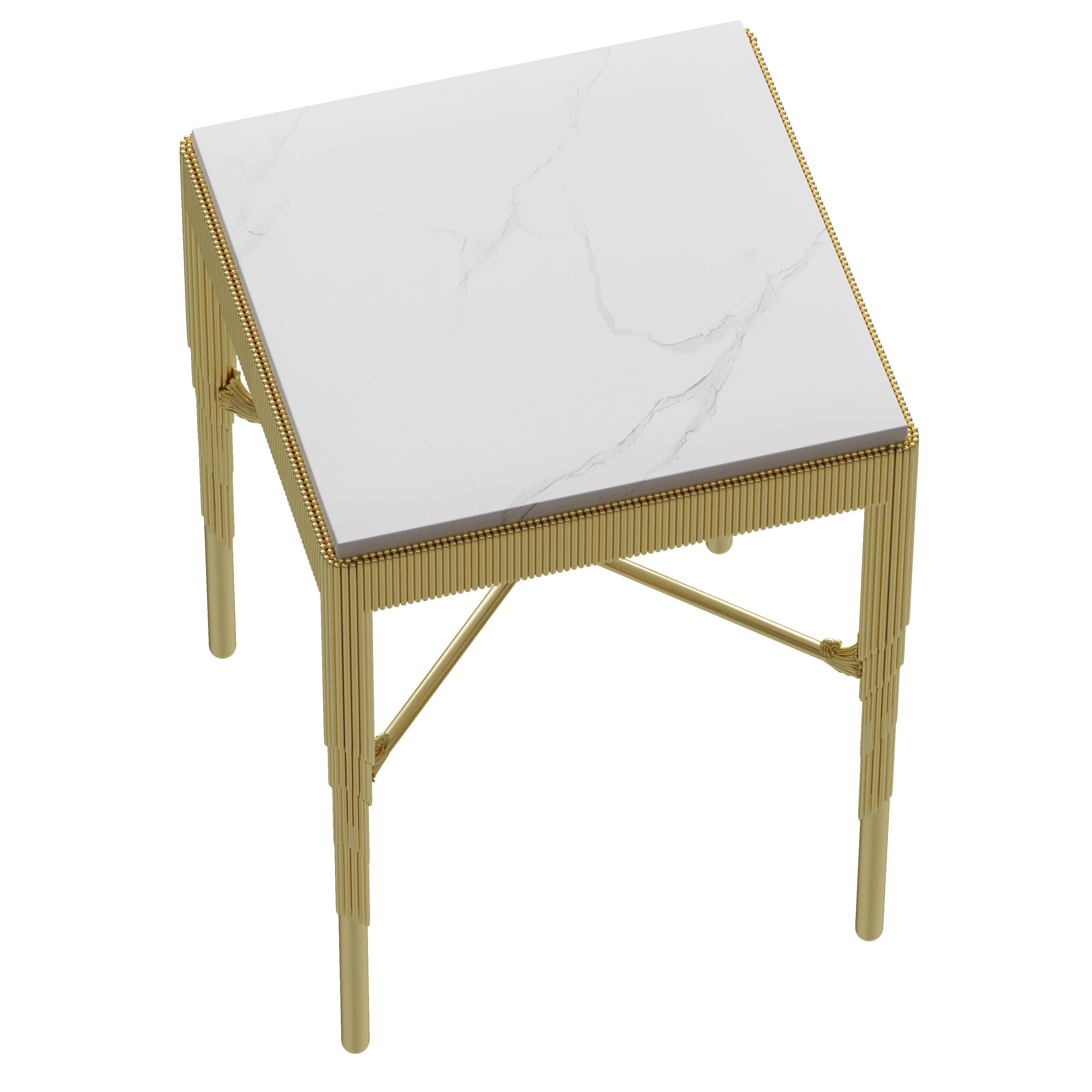 Art Deco bronze side coffee table  classic  3D model_1
