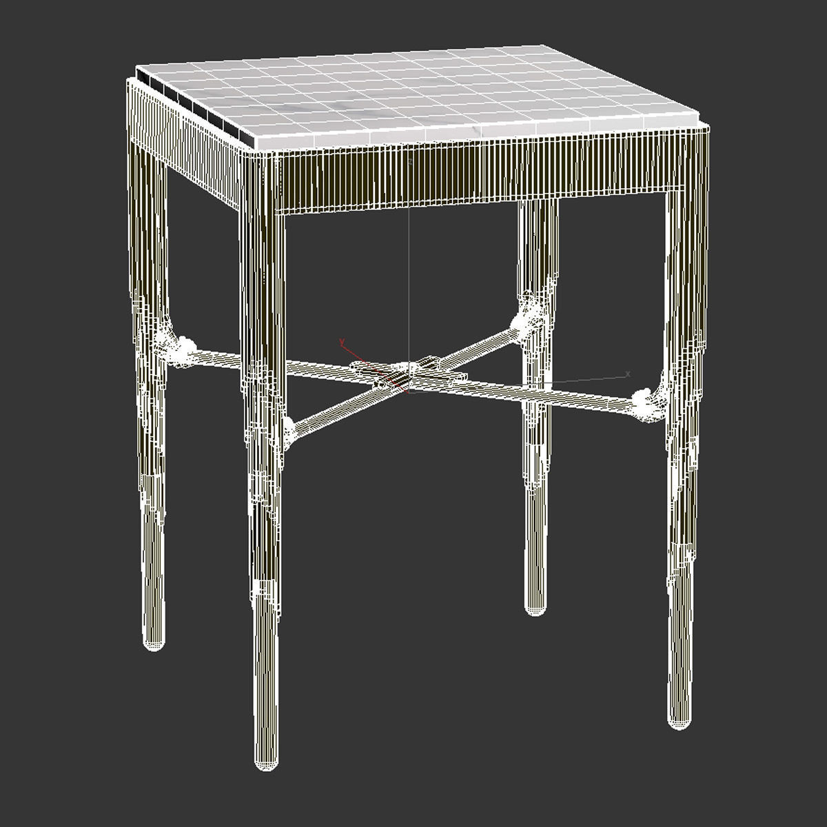 Art Deco bronze side coffee table  classic  3D model_6