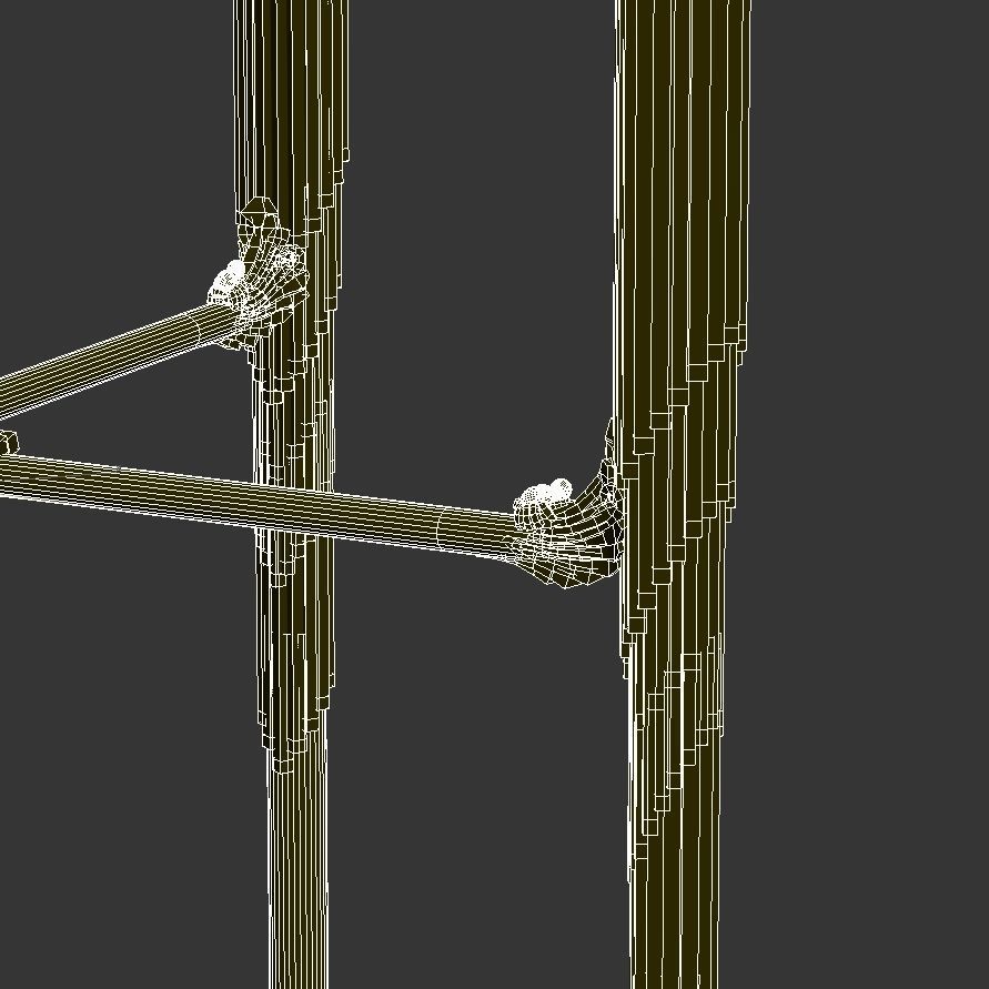 Art Deco bronze side coffee table  classic  3D model_5