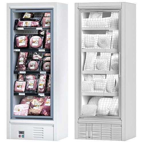 Meat fridge 3D model 4