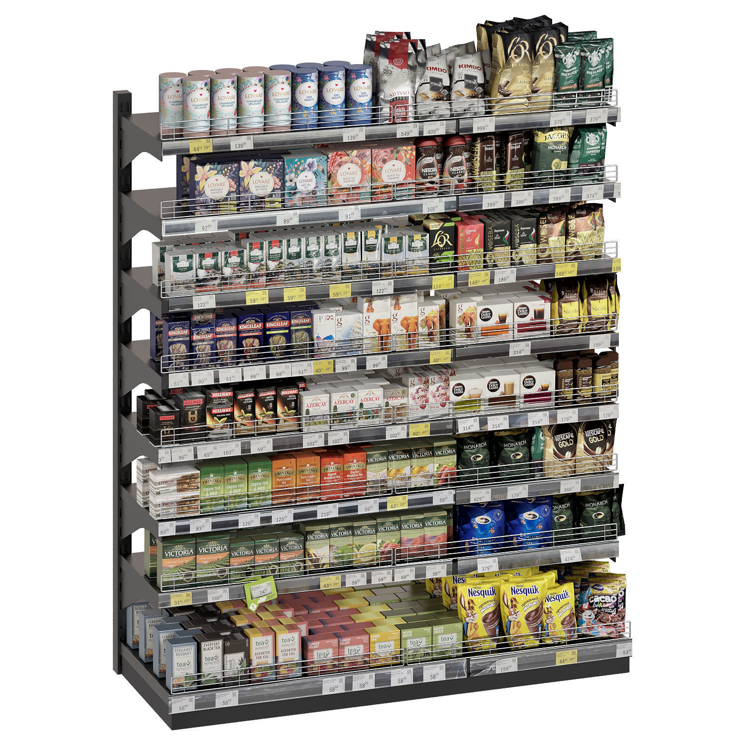 Tea shelves 3D model_1